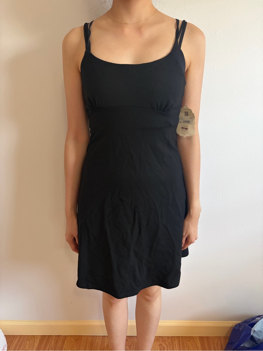 Altar'd State Black Double-Strap Mini Dress